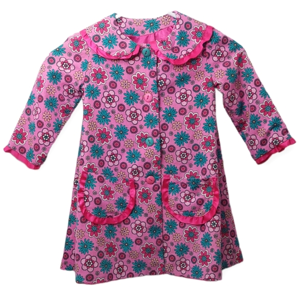 Boutique Handmade Little Girls Spring Summer Coat Jacket Size 3T to 4T Party - Picture 1 of 12